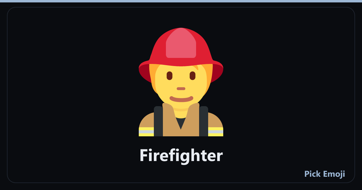 Firefighter emoji 🧑‍🚒 — meaning, copy & paste
