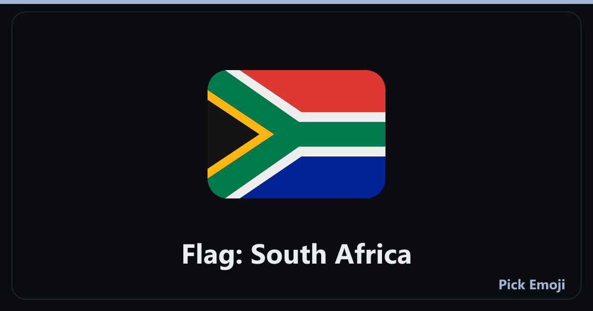 Flag: South Africa emoji 🇿🇦 — meaning, copy & paste