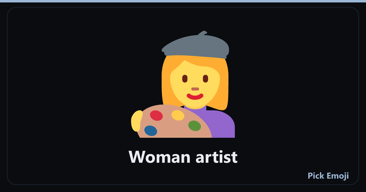 Woman artist emoji 👩‍🎨 — meaning, copy & paste